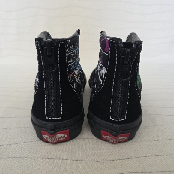 Vans Youth X Disney Villain Black Multicolor Sk8-Hi Zip Shoes Sneakers Sz 12.5 - Picture 5 of 10
